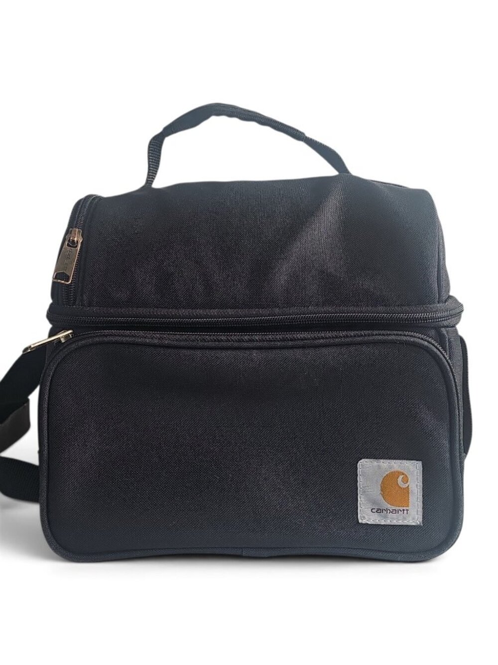 Carhartt Insulated 2-Compartment Lunch Cooler Bag Black Shoulder Strap Work